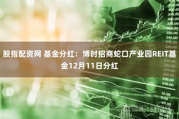 股指配资网 基金分红：博时招商蛇口产业园REIT基金12月11日分红